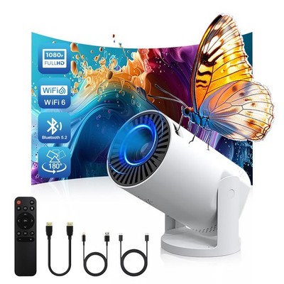 Wireless Mini Projector with WIFI 6 and Bluetooth, 4K 1080P Support Portable ...