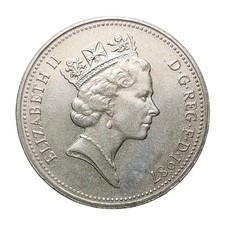 1987 UK 5 Pence Elizabeth II Copper-Nickel Five Pence Coin Z3785