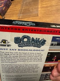 Bonk's Adventure (Nintendo NES) AUTHENTIC GRAIL RARE video game CIB complete BA