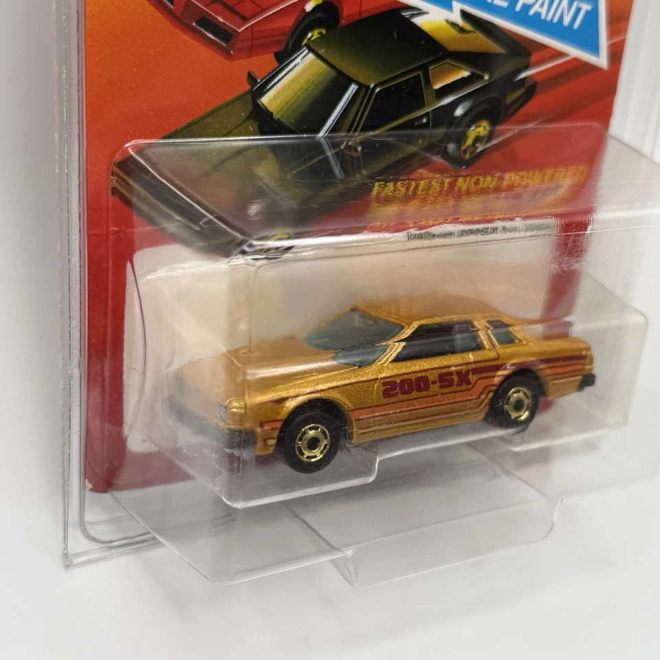 Vintage 1983 Hot Wheels The Hot Ones Datsun 200SX No. 3255 Metal Flake Paint MOC - Image 4 of 4