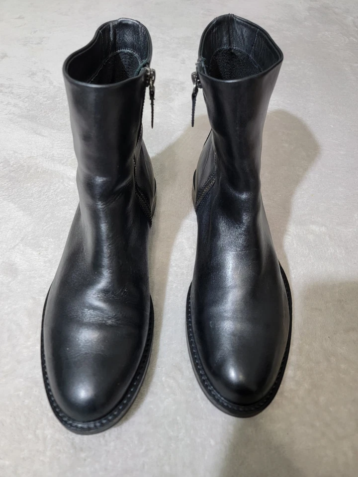 Botas Ecco Mujer 10 Cuero Negro Media Pantorrilla Punta Redonda Clásicas Modernas Esenciales Foto 2 de 4