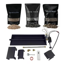 Americangaslos 18"-24" Burner Pan with Valve Remote for Gas Fireplace Gas