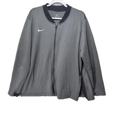 Nike Training Jacket Mens 3XL Gray Full Zip AT5415 Retro Side Zip 4 Pockets