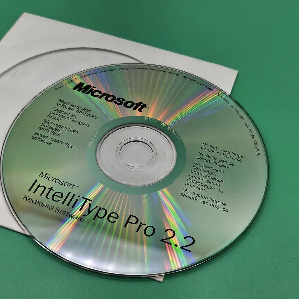 Microsoft IntelliType Keyboard Pro 2.2 Keyboard Software CD-ROM  Vintage Disc - Image 2 of 2