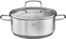 Rosle 13724 Basics Line Stainless Steel Low Casserole 1.9 Quart Soup Pot with Gl