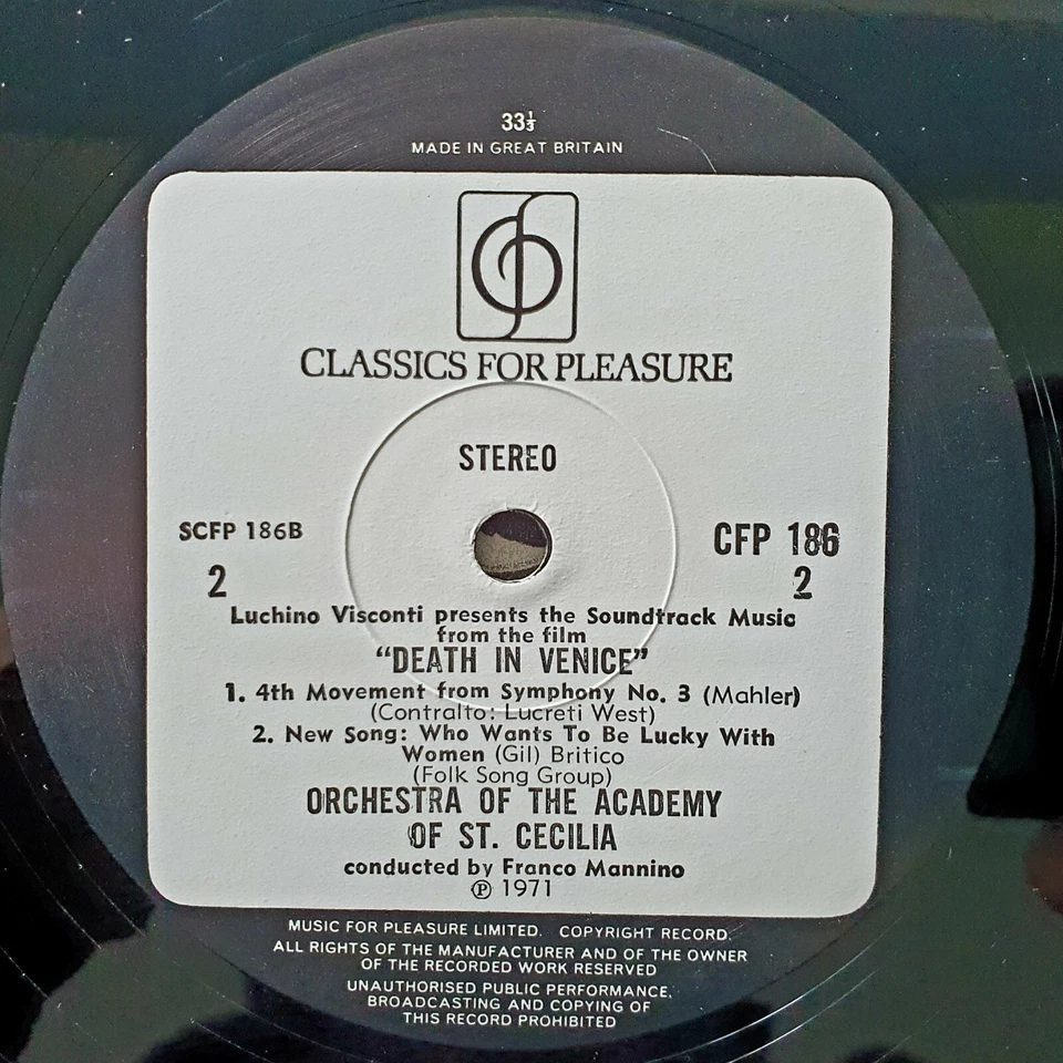 Luchino Visconti - Death In Venice - Original 1971 Ex Co Soundtrack LP - Image 4 of 4