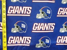 NFL NEW YORK GIANTS 100 COTTON FABRIC BY THE 1/4 YARD