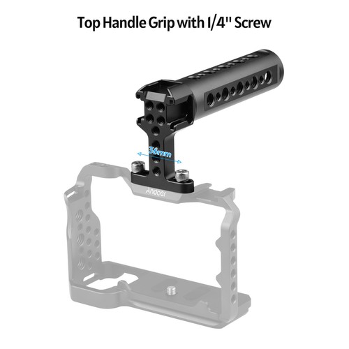Universal Top Handle Grip with Top Cold Shoe Base for DSLR Camera Cage W1O5 - Bild 3 von 9