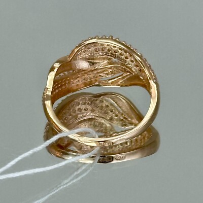 Vintage Original Rose Gold Ring with Cubic Zirconium 585 14K Vintage Original Rose Gold Ring with Cubic Zirconium 585 14K