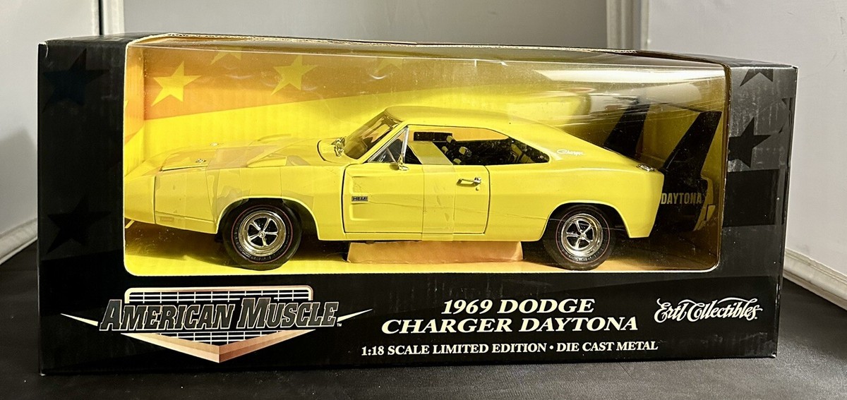 Ertl 1/18 Scale Diecast- 1969 Dodge Charger Daytona - Yellow | eBay