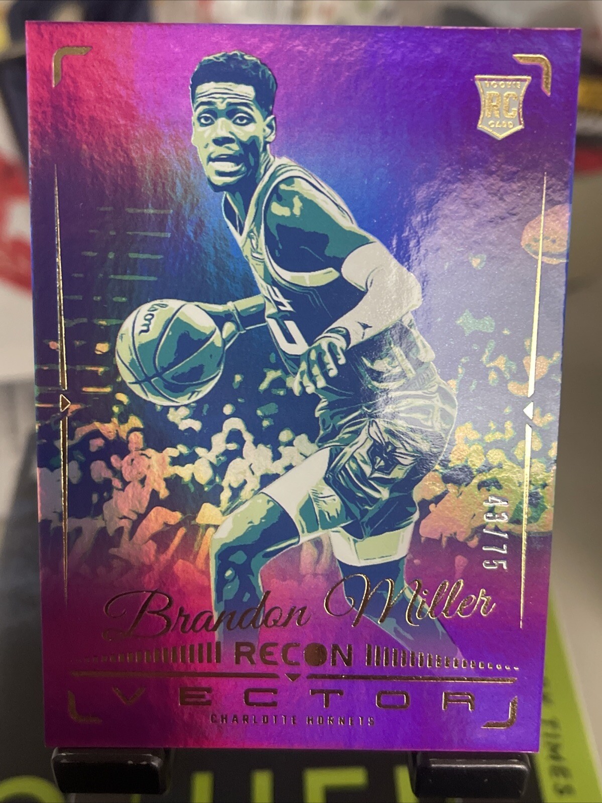 2023-24 Panini Recon #25 Brandon Miller Vector Purple #/75
