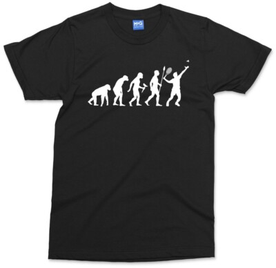 Evolution Of Badminton T-Shirt Lustig Sportschläger Federball Schläger Geschenk Top