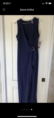 Combinaison (jumpsuit) Vince Camuto Avec Ceinture - Taille 6, Bleu, Neuf Avec étiquettes