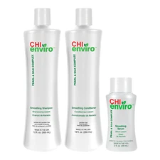 CHI Enviro Smoothing Home Support Trio (Shampoo & Conditioner 12oz & Serum 2oz)