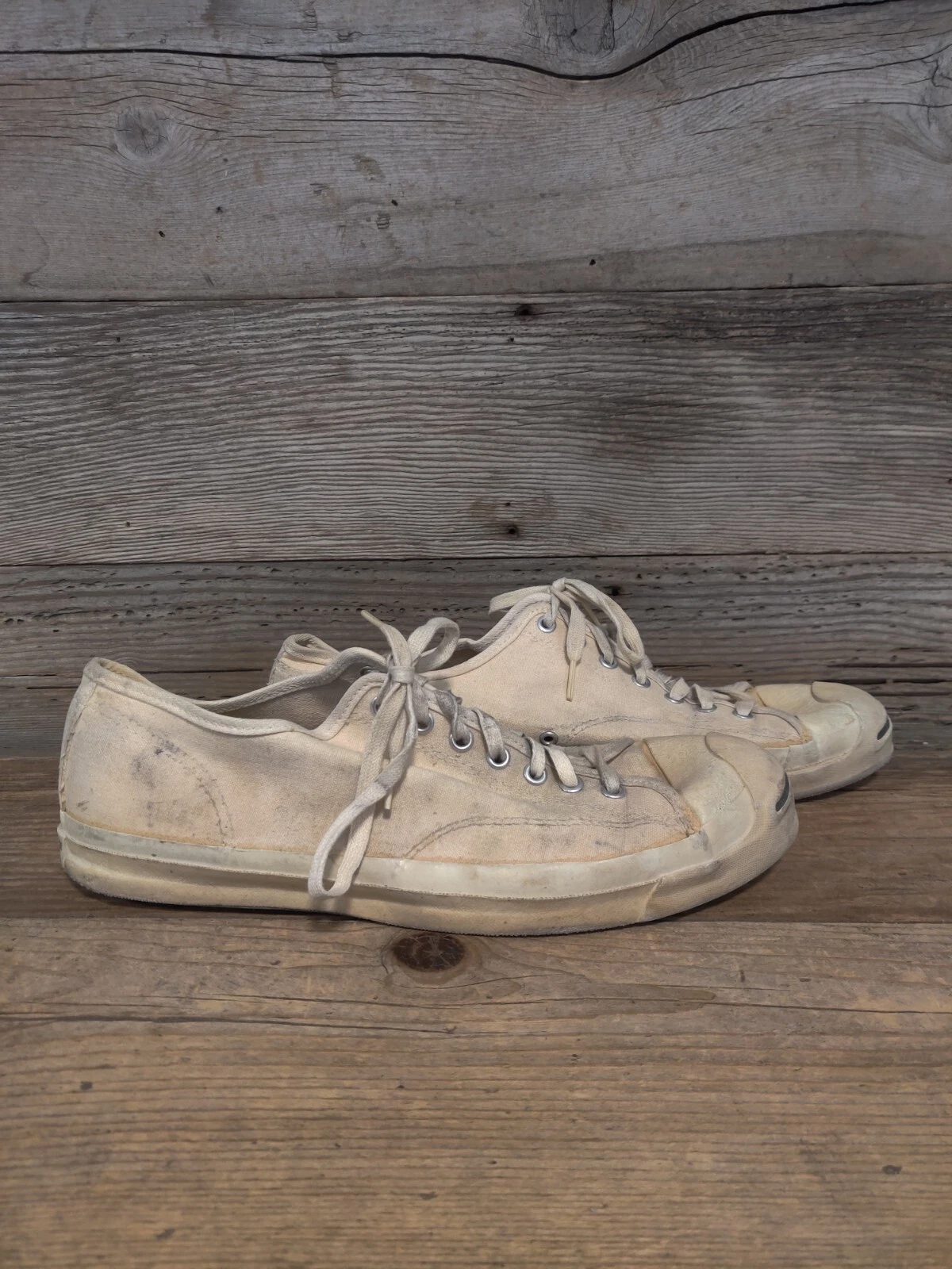 CONVERSE VINTAGE RARO anni 50 PF JACK PURCELL TELA OXFORDS MADE IN USA UOMO taglia 12S