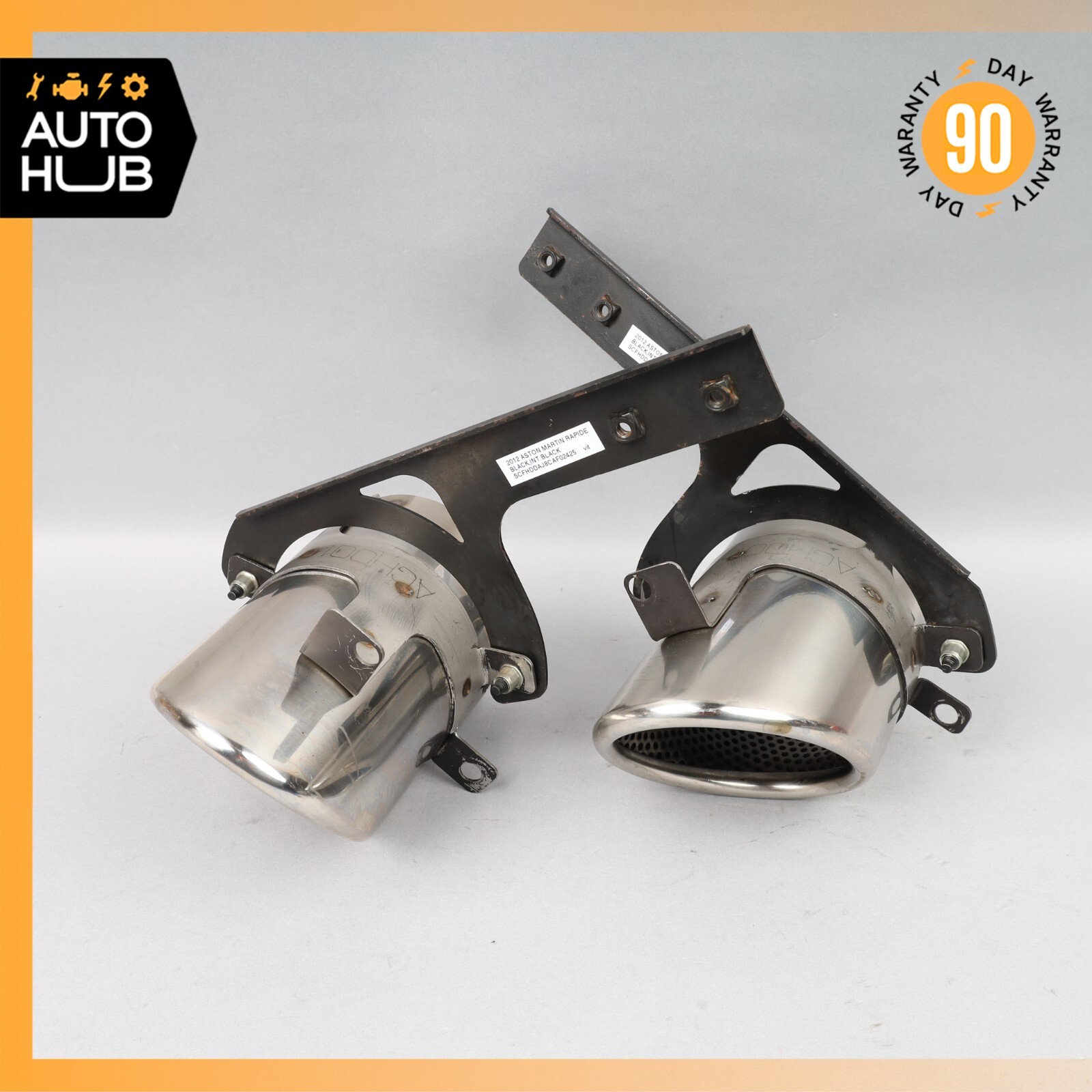 10-18 Aston Martin Rapide Left & Right Side Exhaust Muffler Tips Set OEM 11k