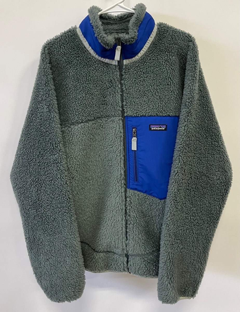 Patagonia ジャケット　ブルー/グレー Patagonia Classic Retro-X Deep Pile Fleece Jacket XL Mens Grey