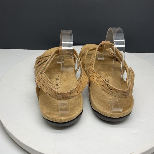 Vionic Amber Sandals Womens Size 9 Gold Cork Embellished Strappy Comfort - Picture 3 of 7