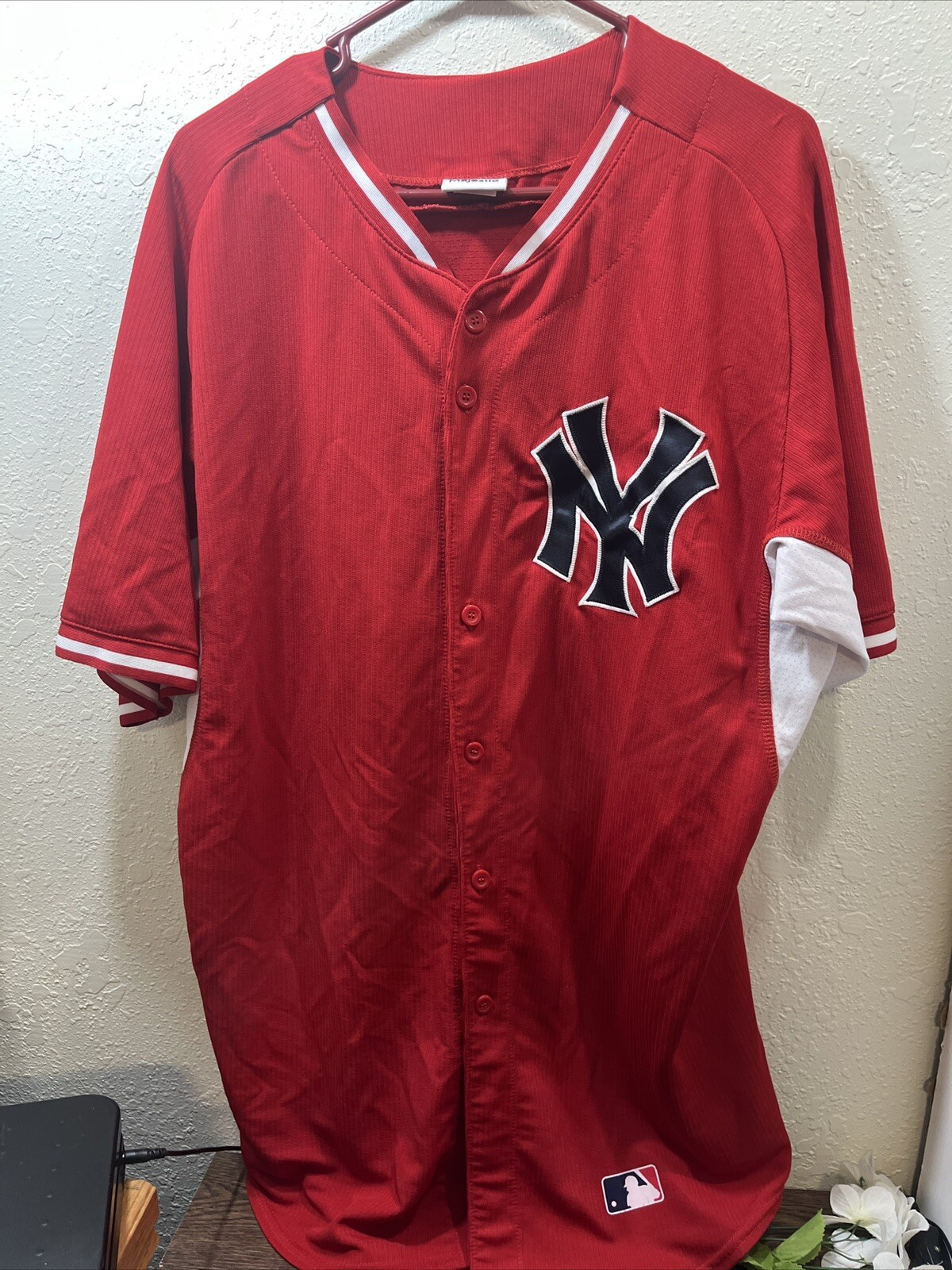 Majestic MLB New York Yankees Baseball Jersey Size Men's XL red