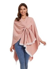 Shawl Wraps for Women, Elegant Knitted Cape Open Front Poncho Scarf Style18