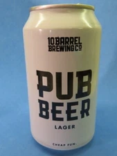Craft BEER Empty Can ~ 10 BARREL Brewing Co Pub Lager ~ Bend, OREGON Breweriana