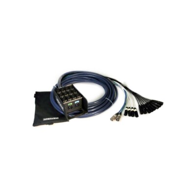 Whirlwind MD-12-2-C6 25ft Medusa Data Audio Snake 12 XLR inputs, 2 CAT6 Ethercon