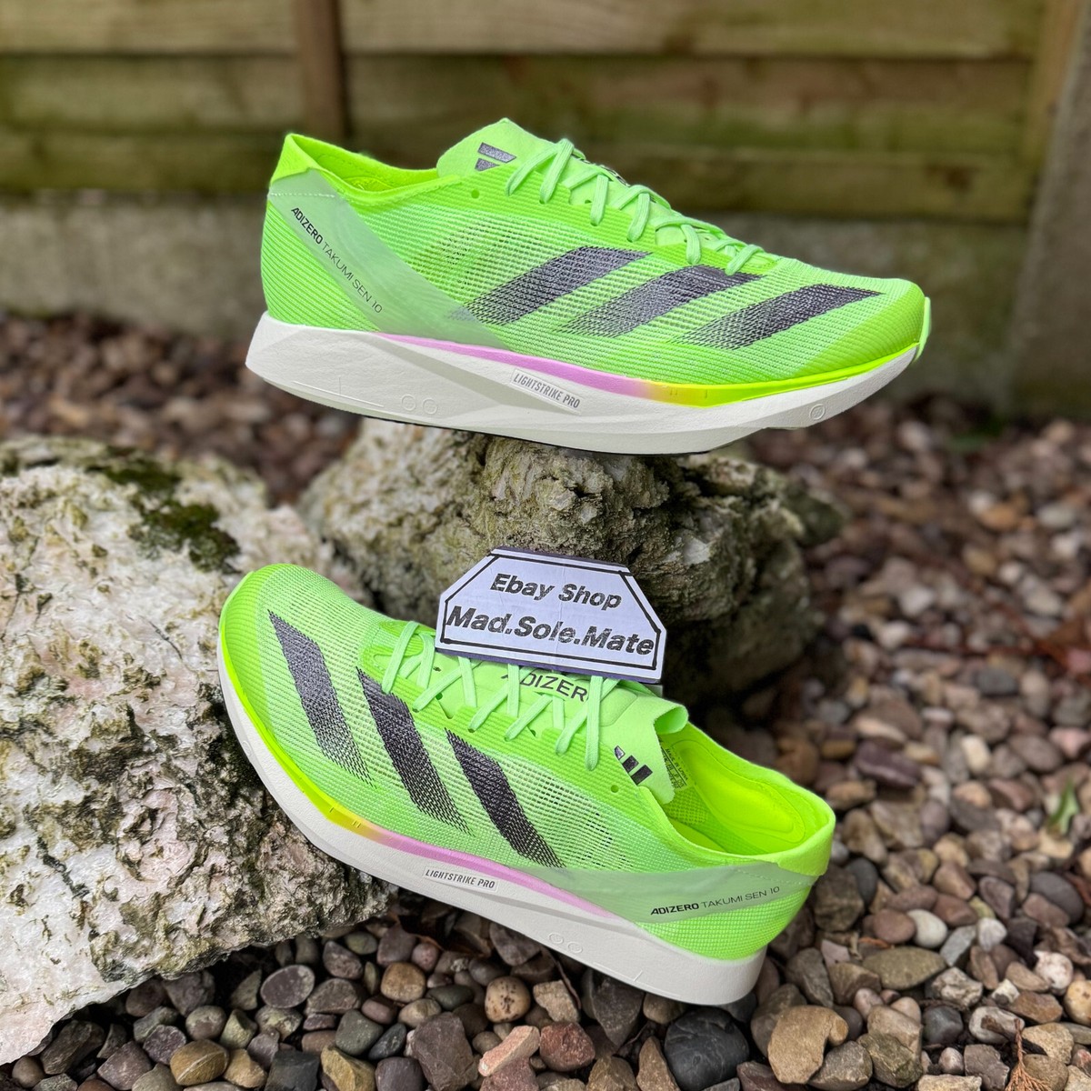 Adidas Adizero Takumi Sen 10 Green Spark IG3134 UK8 UK8.5