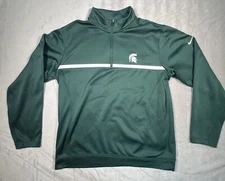 NIKE GOLF  Tour Performance  Michigan State 1/4 Zip Pullover Size Small Green