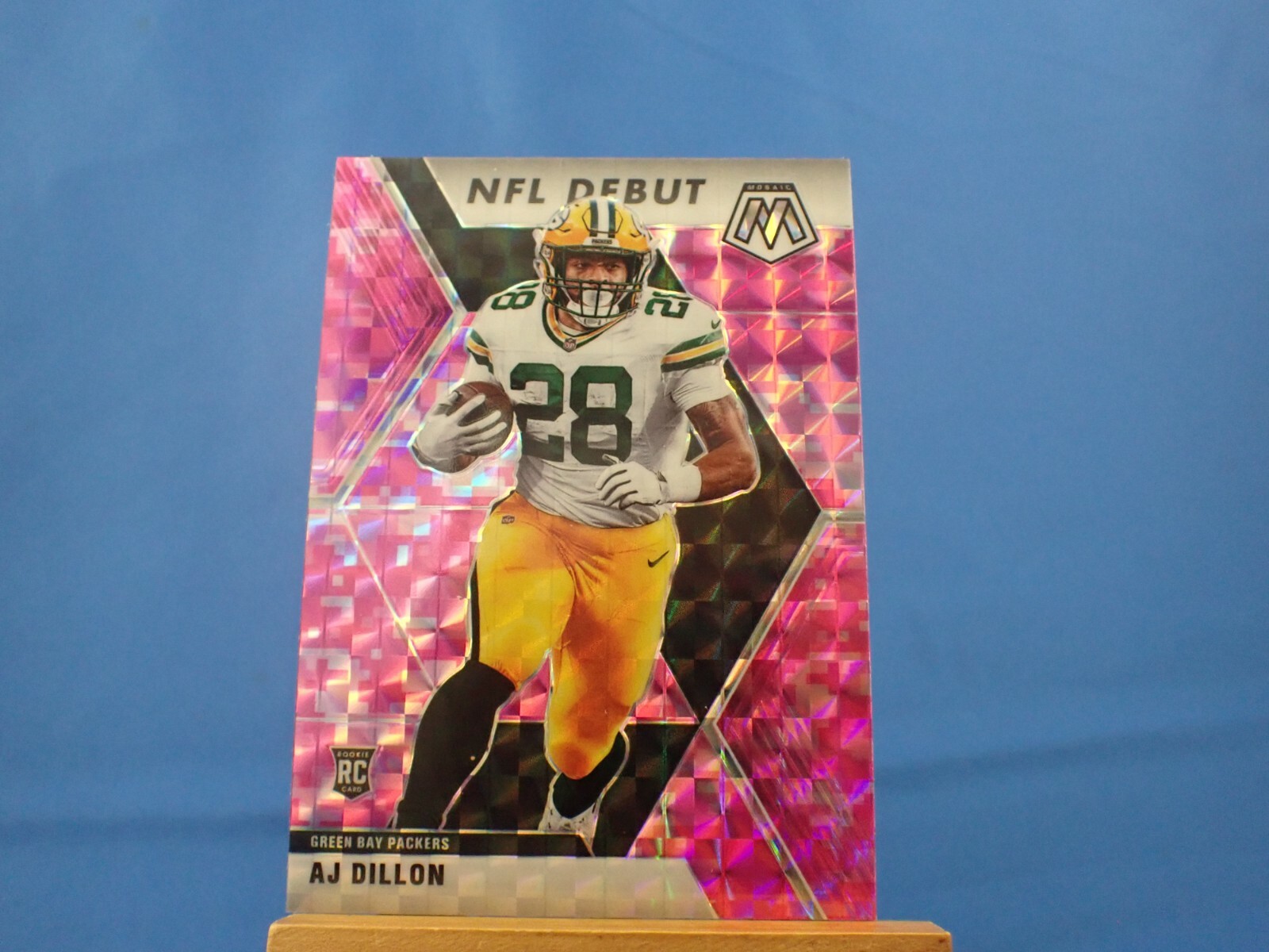 AJ Dillon Mosaic 2020 RC Rookie Camo Pink Mosaic Prizm