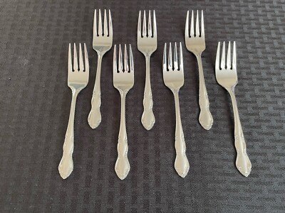 7 EXCEL 18-0 Korea EXF2 Stainless Salad Forks 6 3/8  NEW