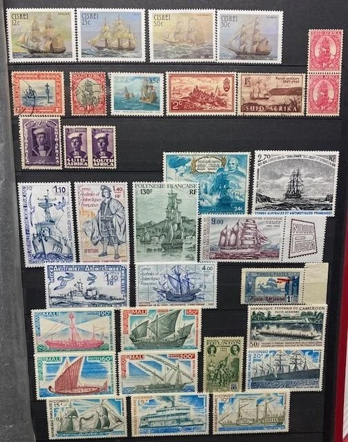 Stamps Ships NAVY Boats lot of 105 stamps on 3 pictures,mix - Image 2 of 3