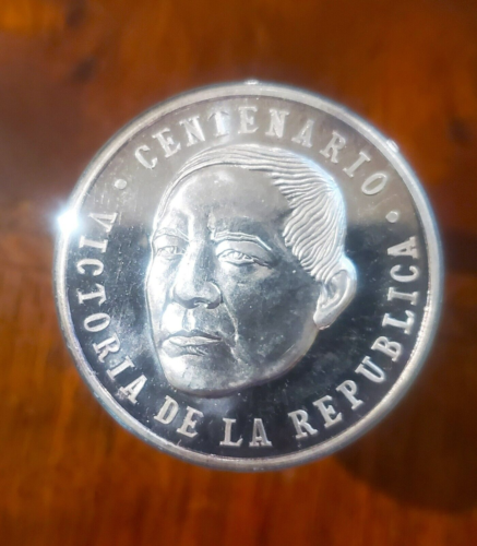 1967 MEXICO SILVER MEDAL ~ JUAREZ VICTORY ~ GROVE P-965a PROOFLIKE UNCIRCULATED