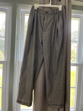 V2 By Versace Womens Vintage Pants Black White Wool