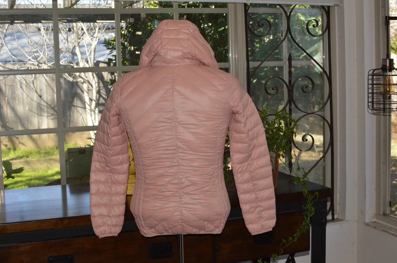 Giacca Michael Kors donna Xs leggera zip cappuccio puffer*
