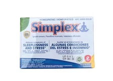 Simplex Homeopathic For Sleeplessness & Stress ~ 60 Tablets ~Sealed Exp Dec 2026