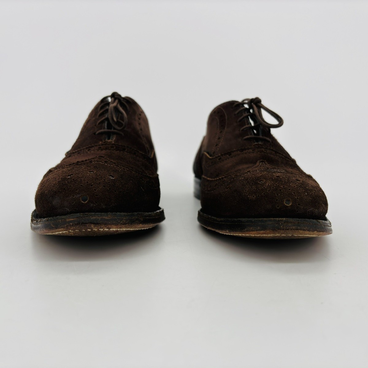 靴 Alden 904 Alden 904 Mocha Suede Wing Tip Bal | Alden Model Project