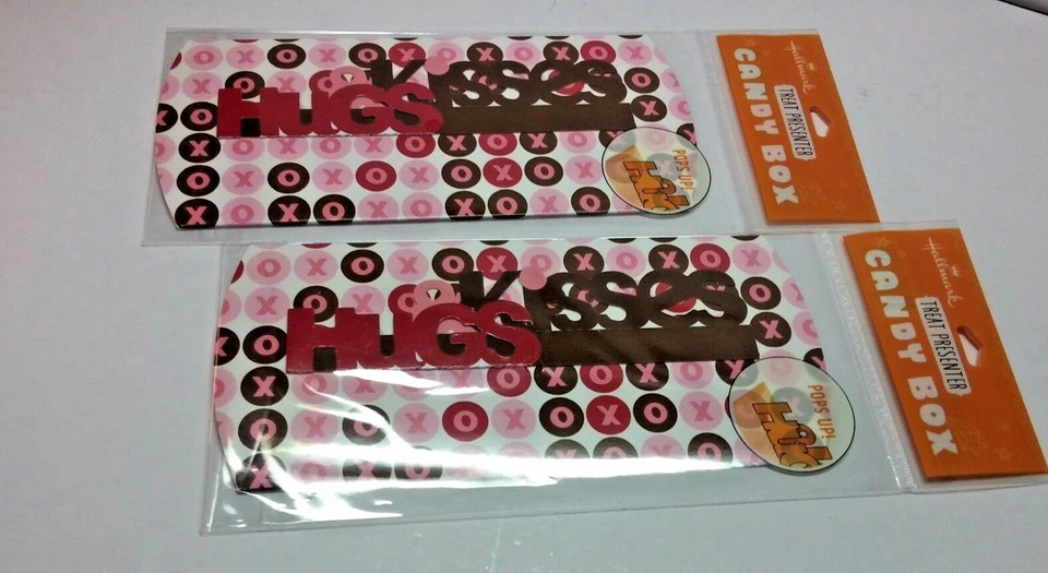 2 HALLMARK ABRAZOS Y BESOS XOXO Día de San Valentín Caja de Caramelos Golosinas Presentador Pop-Up  Foto 4 de 4