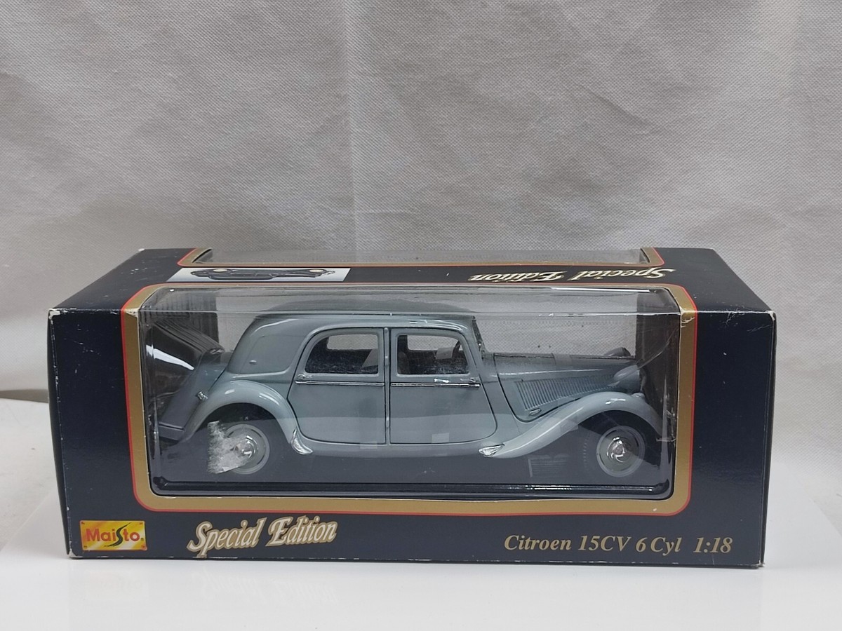 Maisto 1/18 1952 Citroen 15cv 6cyl Grey Boxed Vintage Classic Car