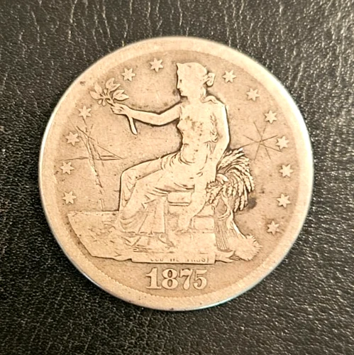 1875 S Trade Dollar, Gorgeous Rare 90% Silver $1 Coin Only 4,487,000 Ever Minted