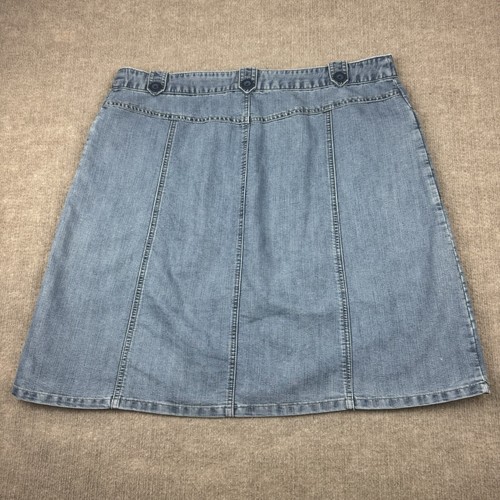 Blue Jean Denim Skirt Womens Size 18 Knee Length Boho Hippie Chic WesternY2K - Picture 2 of 12