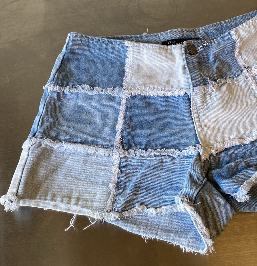 Y2K Patchwork Shorts - image 3