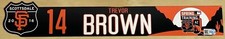 TREVOR BROWN SPRING TRAINING CACTUS LOCKER NAME PLATE GIANTS GAME USED 2016 UCLA