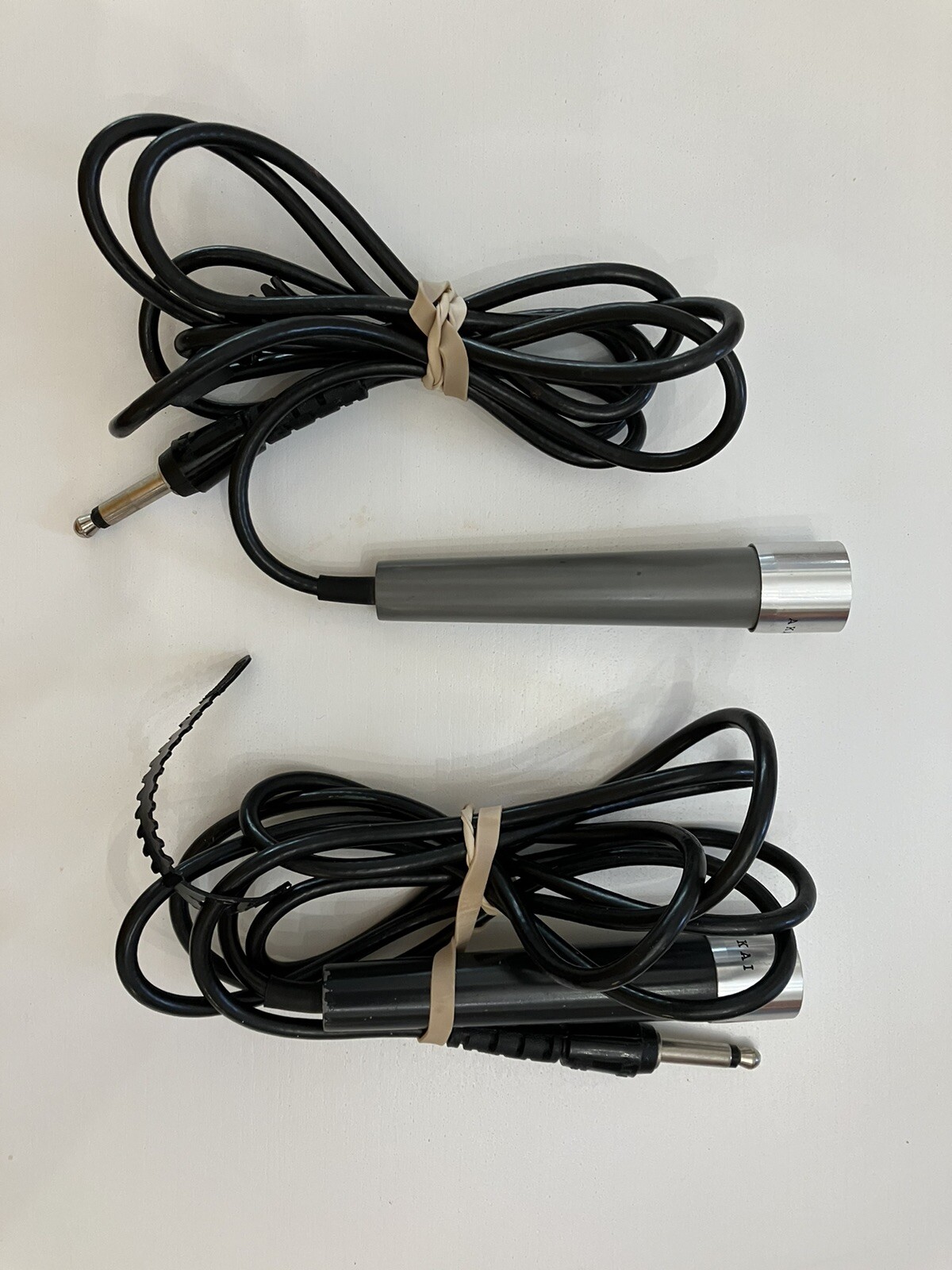 Lot Of 2 Vintage 1960's Akai Microphones 🎤 Black & Gray