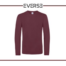 T-shirt girocollo manica lunga uomo B&C BORDEAUX 100% cotone