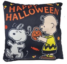 Snoopy Halloween Throw Pillow 18x18 Peanuts Home Decor Trick or Treat