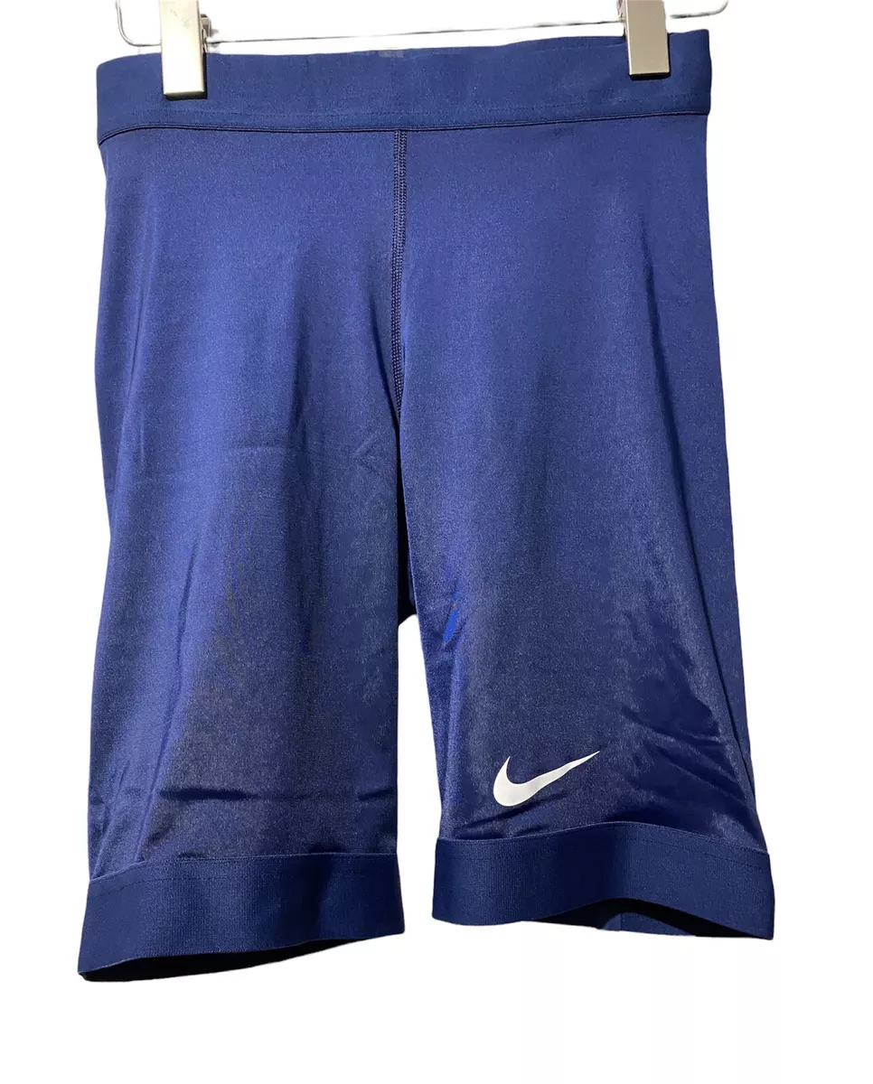 Nike Pro Elite Half 1/2 Medalist Tights 848912-￼429 Navy Blue/White USA  Medium