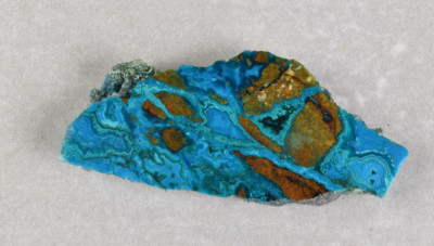 AAA Chrysocolla Slice from Bagdad Mine, Arizona, USA  6.0 cm   # 21009