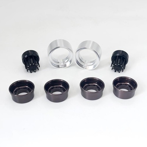 JDM 1Paar Metall hinten Doppelradnabe für TAMIYA DIY 1/14 RC Tractor Truck Auto - Bild 5 von 8
