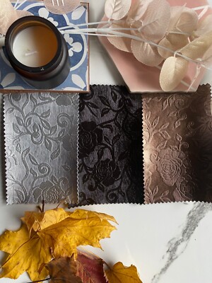 Blumenmuster Kunstleder Polsterstoff Glanz Prägung Vinyl Material pro M