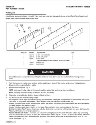 New Genuine OEM Hustler 126828P Stripe Kit for Raptor XD XDX XL
